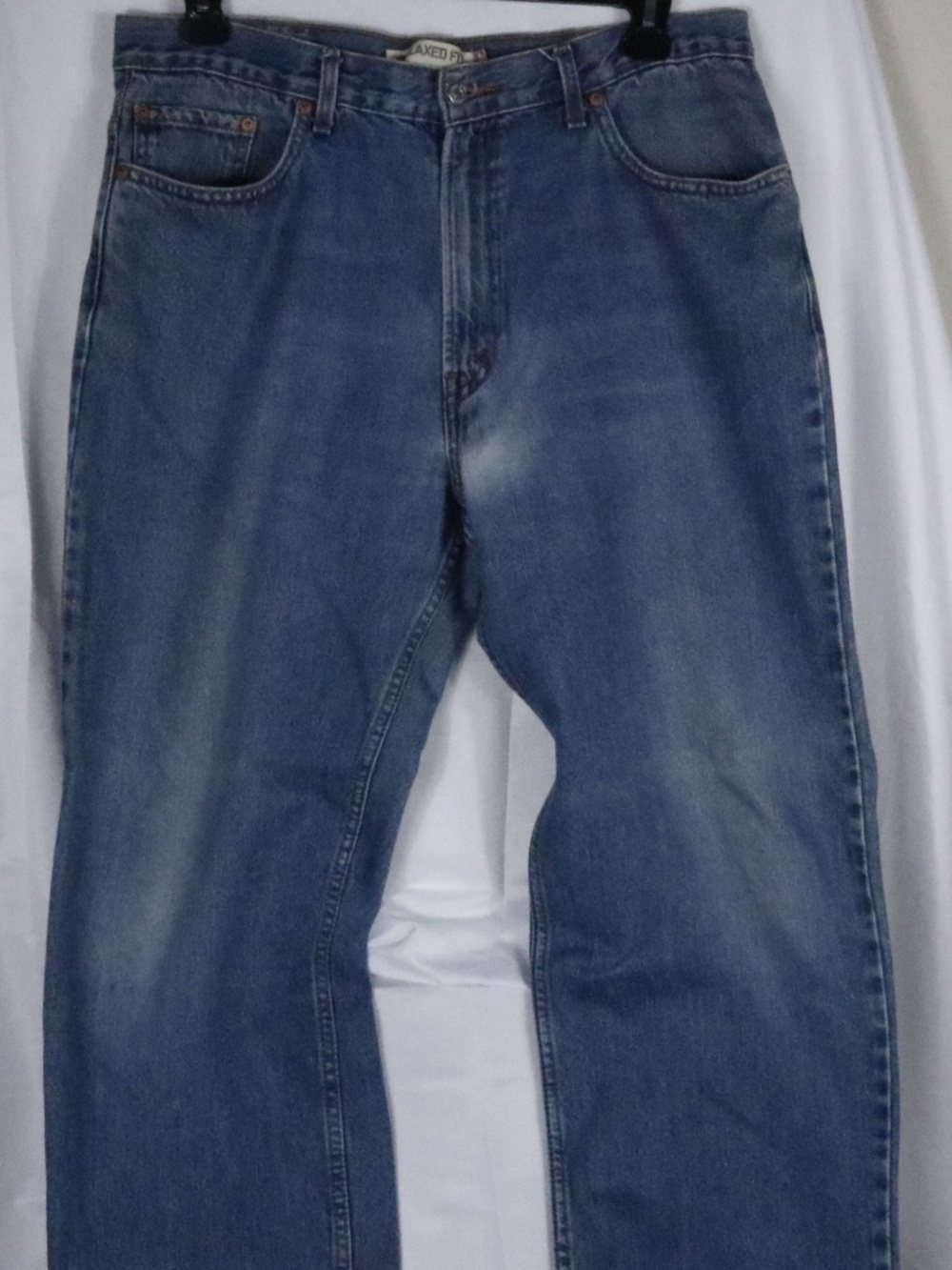 Levis 550 Jeans Mens 38x32 Blue Red Tab Relaxed Fit Straight Leg High Rise Denim